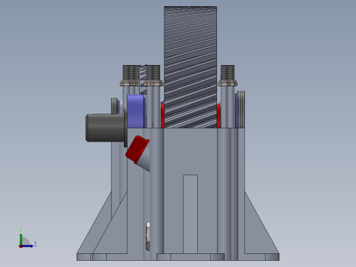 两级（斜齿）齿轮箱毕业设计论文 Solidworks图纸 pdf文档左视缩略图