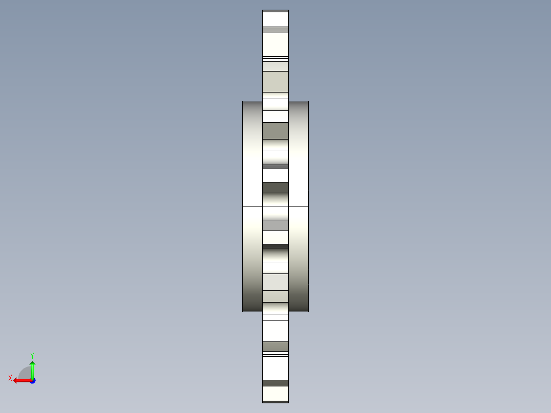 鏈輪惰輪SIS-3D多系列多零件图纸模型后视图
