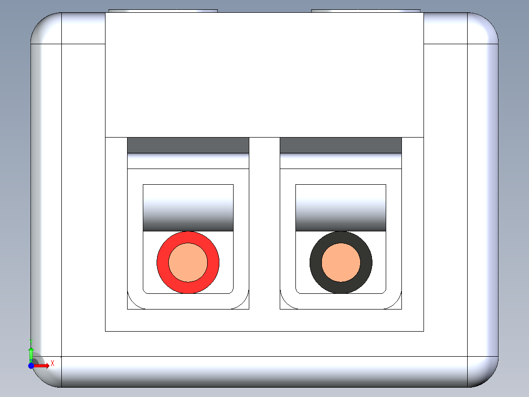 电容器 二极管 电阻器-IGES Barrel-Jack Socket Terminal前视图