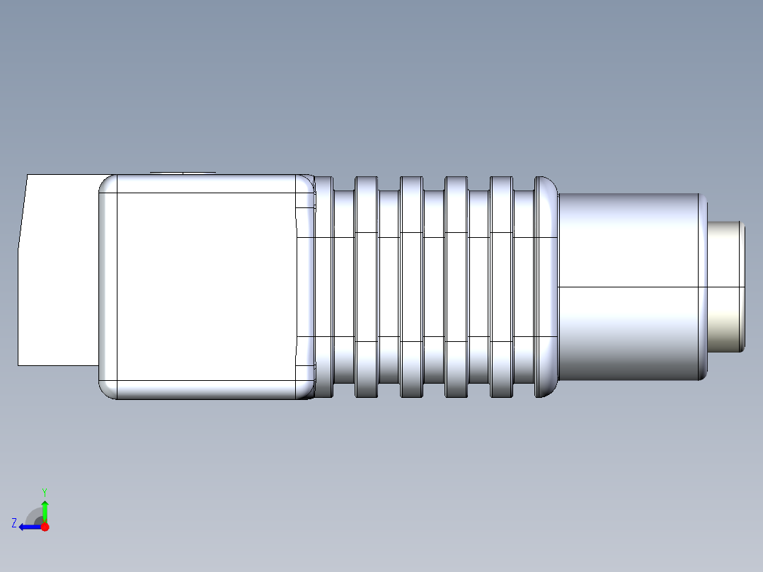 电容器 二极管 电阻器-IGES Barrel-Jack Socket Terminal右视图