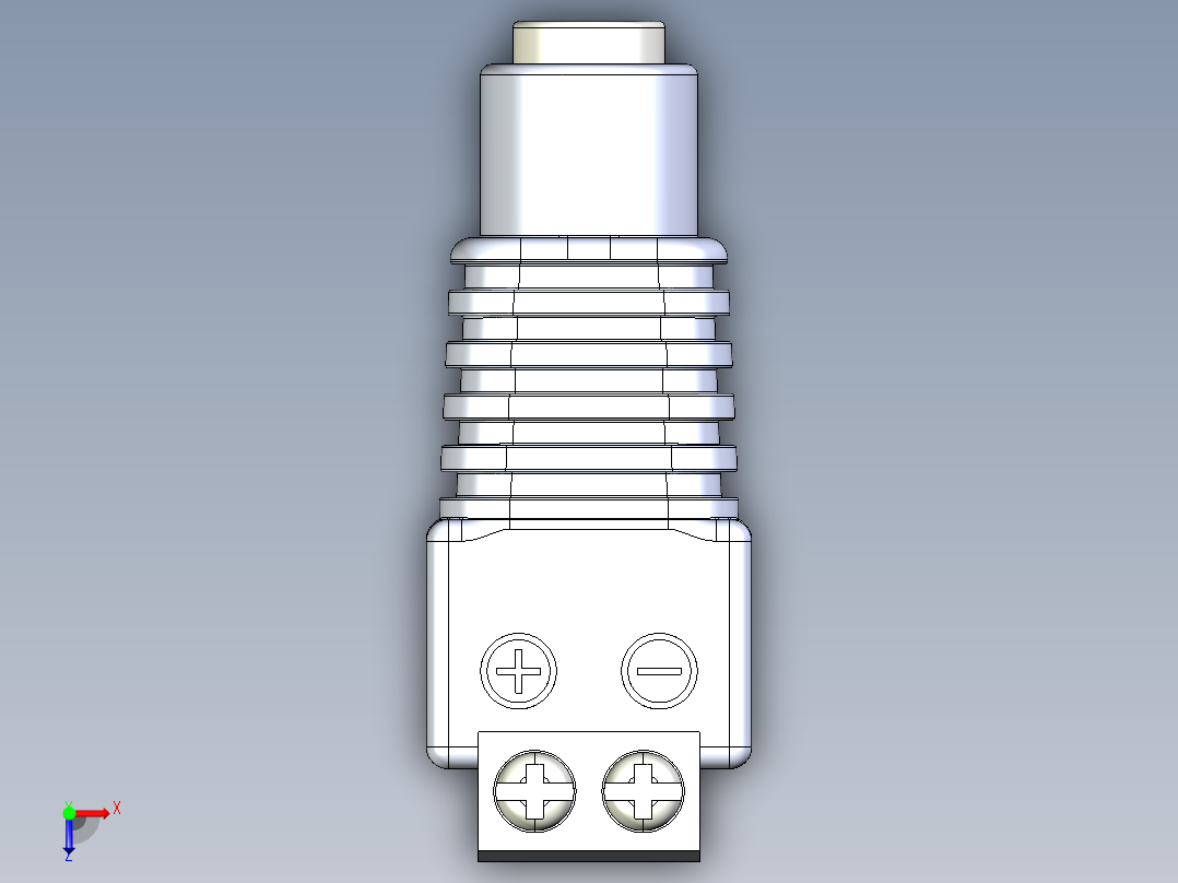 电容器 二极管 电阻器-IGES Barrel-Jack Socket Terminal俯视图