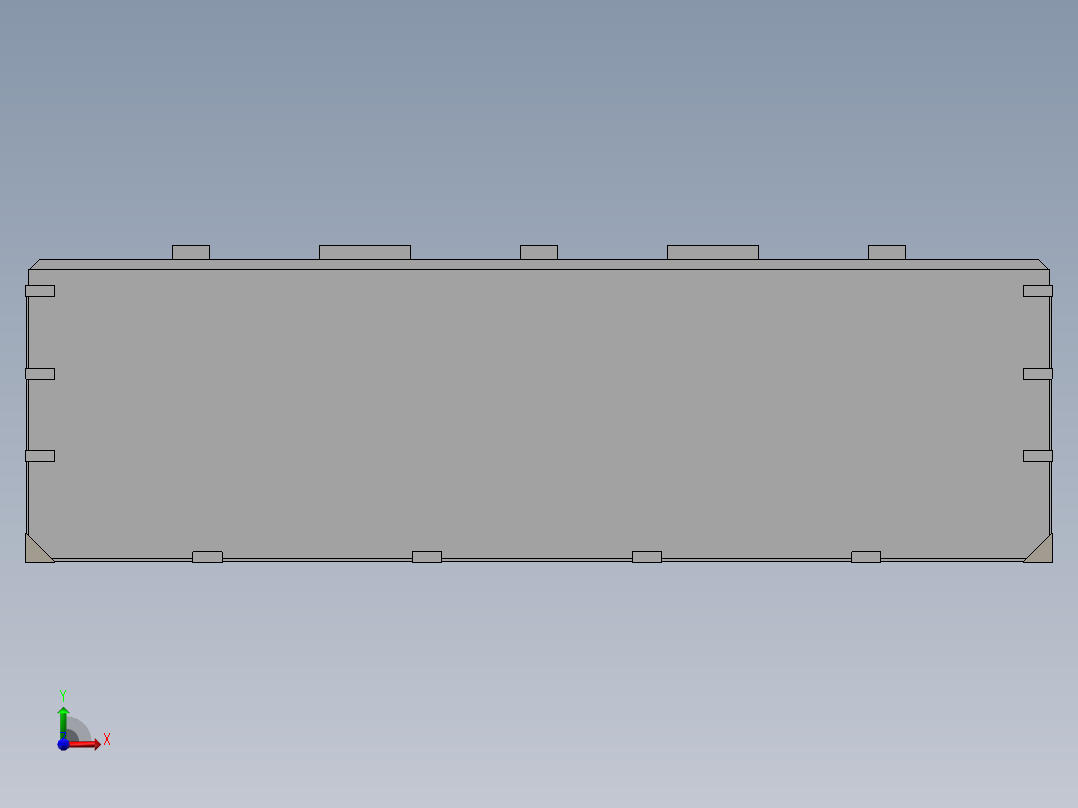 内框架木箱前视图