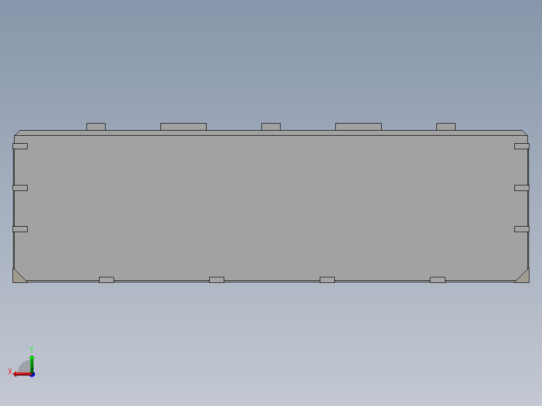 内框架木箱后视图