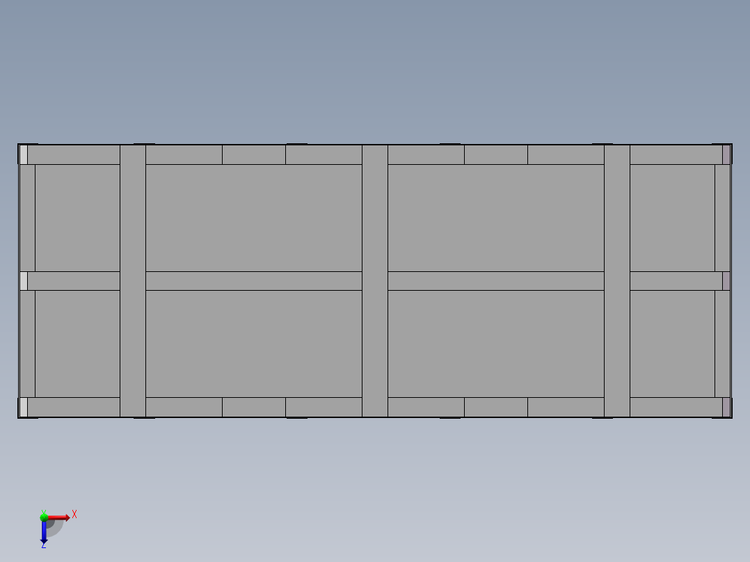 内框架木箱俯视图
