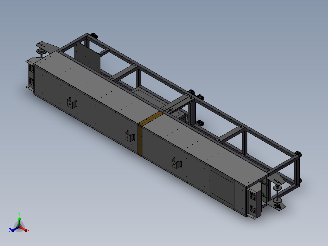 非标隧道式自动恒温烘箱3D图纸 自动化设备3D图纸3D模型