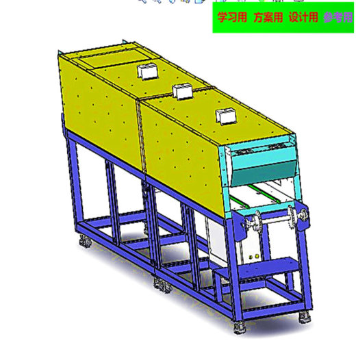非标隧道式自动恒温烘箱3D图纸 自动化设备3D图纸3D模型缩略图