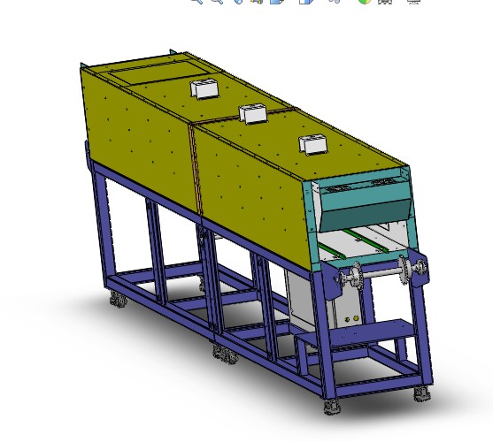 非标隧道式自动恒温烘箱3D图纸 自动化设备3D图纸3D模型