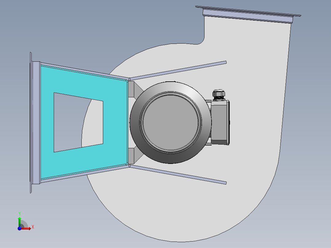 3000转分 7.5千瓦工业吹风机前视图