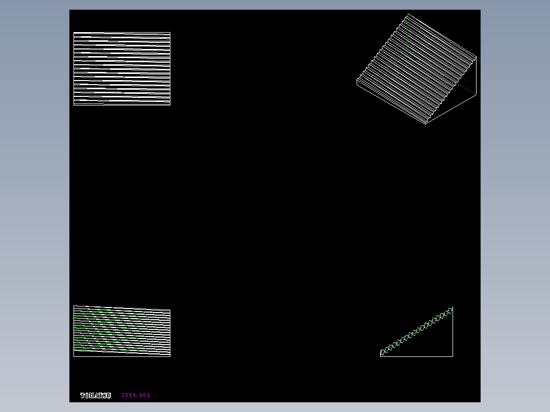 階梯墊塊2350-2D多系列多零件图纸模型