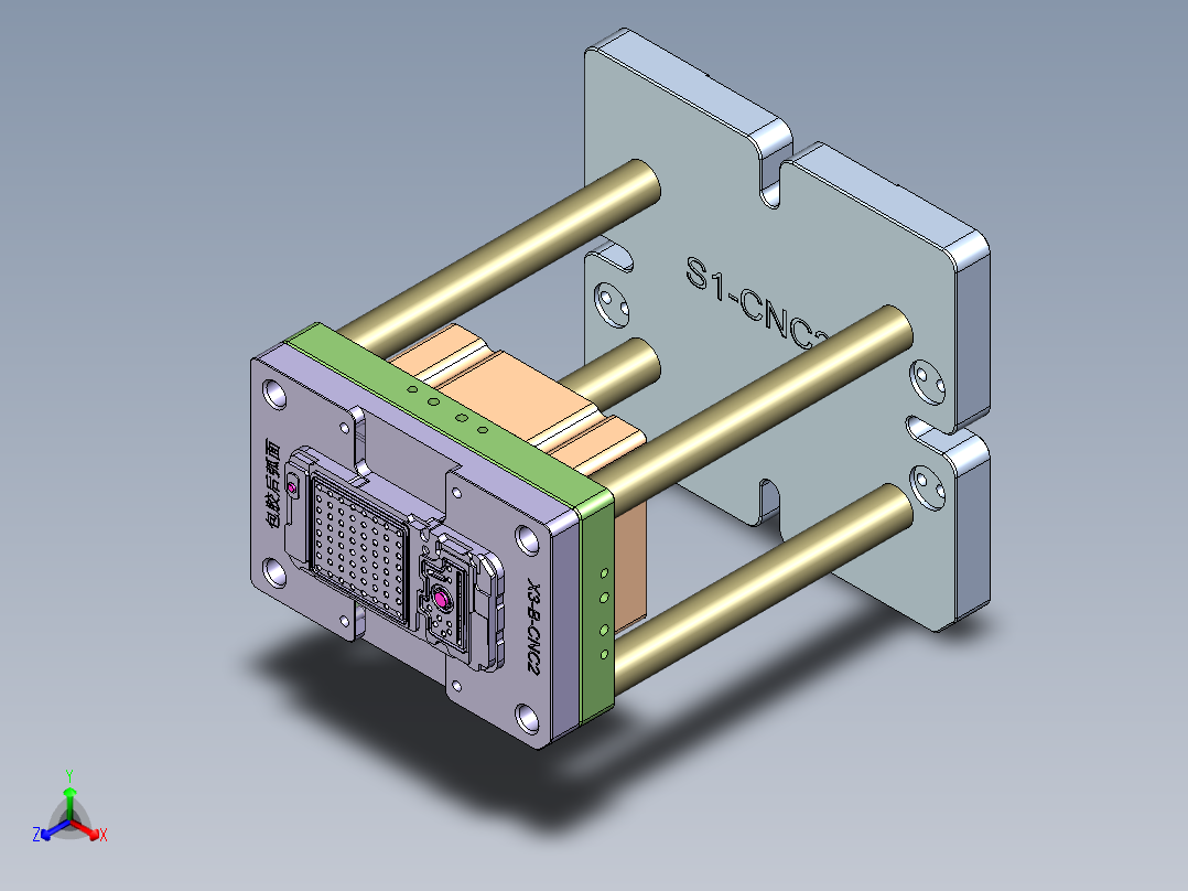 X3-B-CNC2笔记本CNC工装夹具三维模型-1010正等轴测图