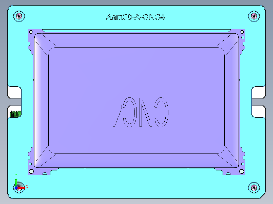 Aam00-A-笔记本CNC工装夹具三维模型CNC4-0430前视图
