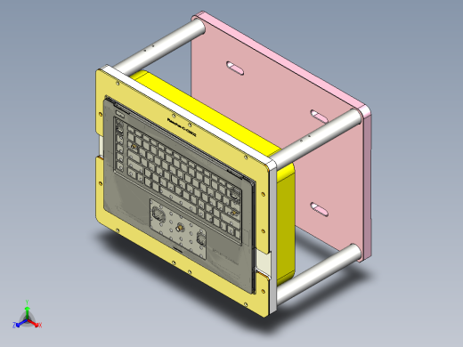 Reacher-C-CNC2笔记本CNC工装夹具三维模型正等轴测缩略图