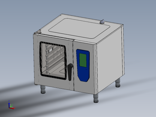 德国6层电万能蒸烤箱（sw21可编辑+cad）