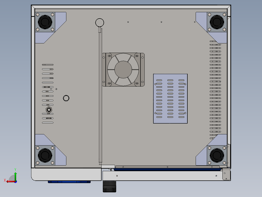 德国6层电万能蒸烤箱（sw21可编辑+cad）后视图