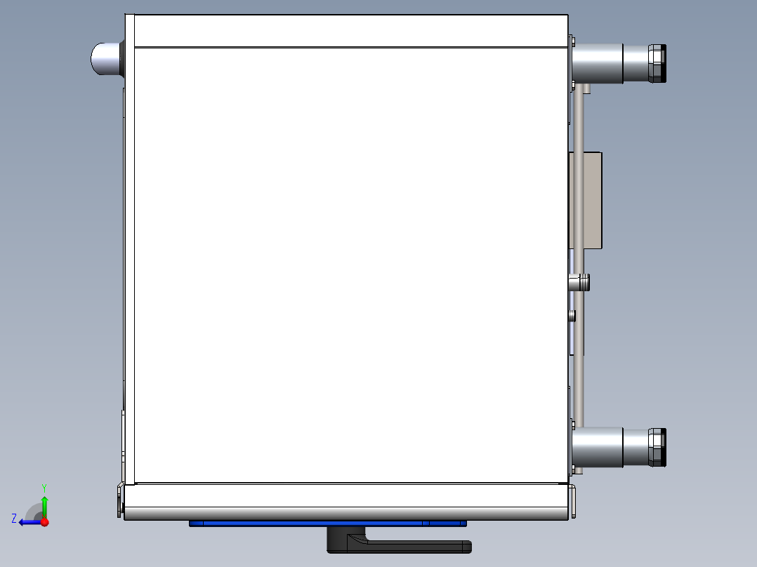 德国6层电万能蒸烤箱（sw21可编辑+cad）右视图
