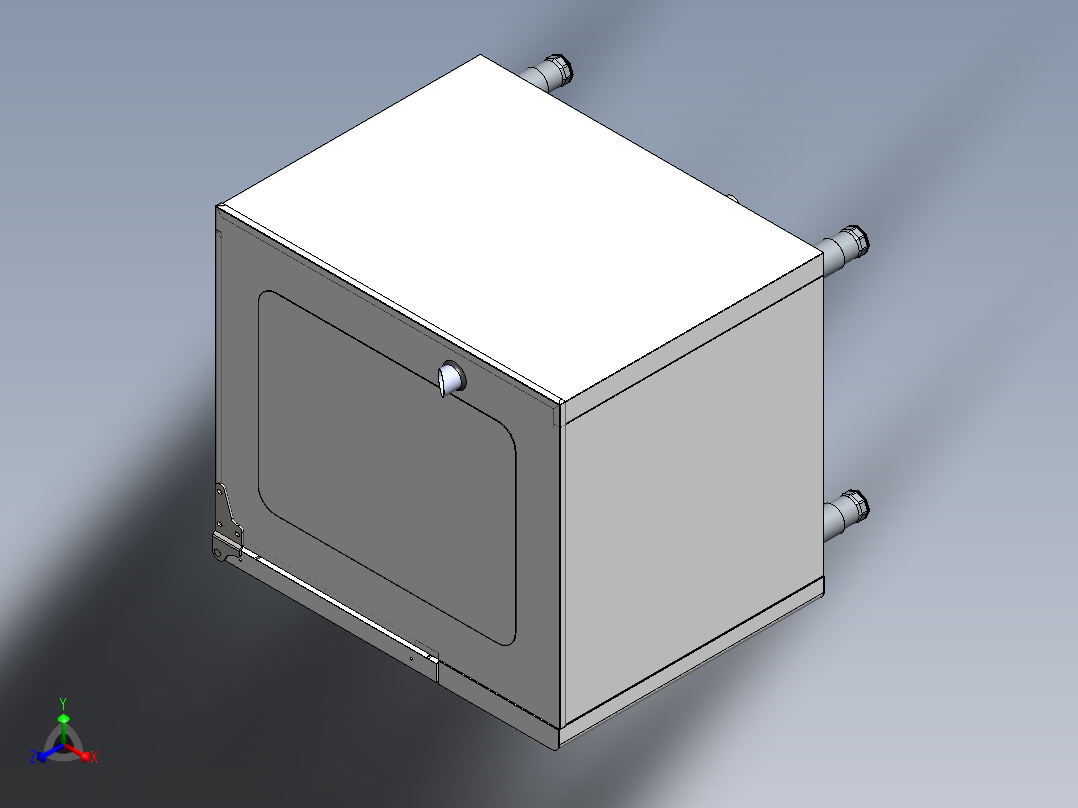 德国6层电万能蒸烤箱（sw21可编辑+cad）正等轴测图