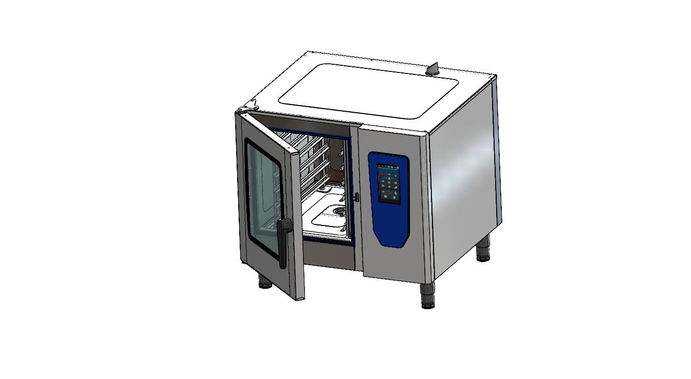 德国6层电万能蒸烤箱（sw21可编辑+cad）