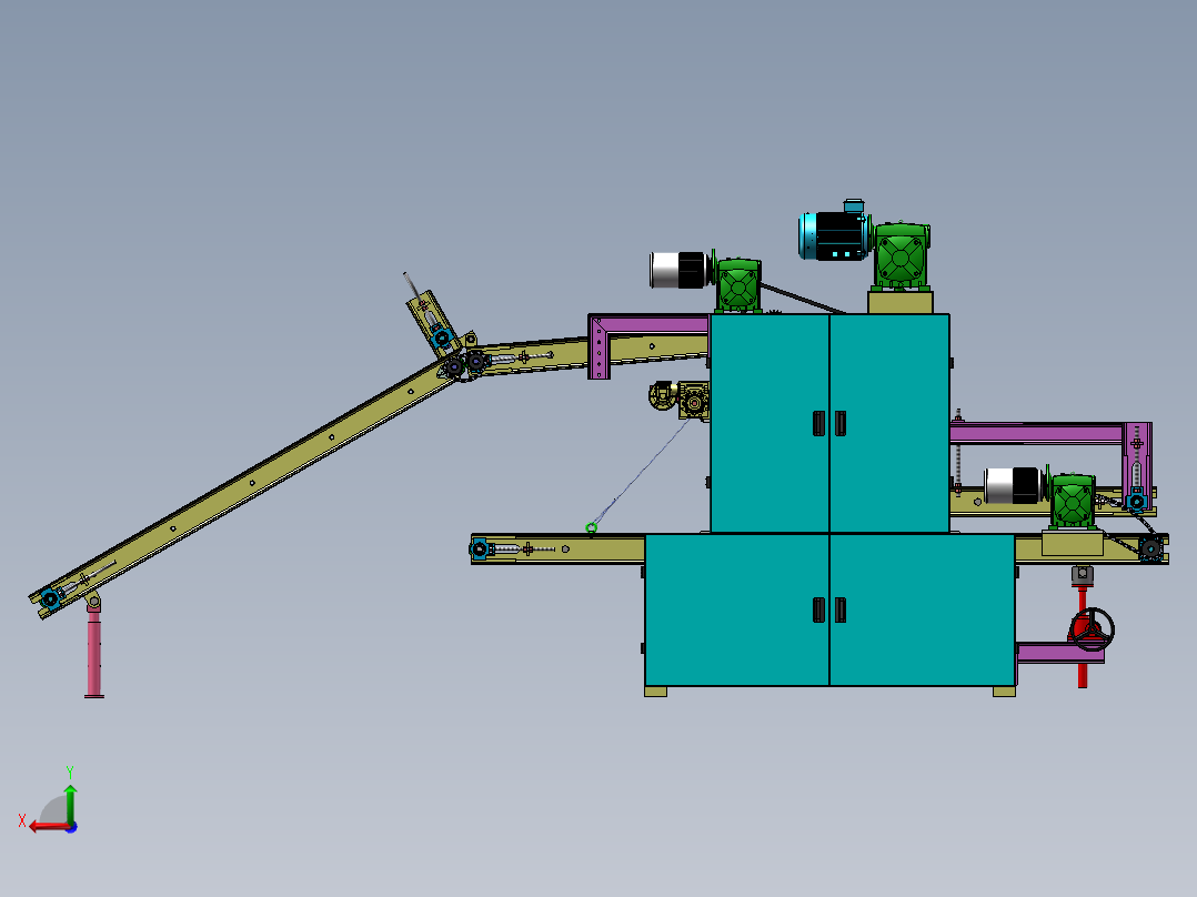 直立棉机（sw17可编辑+工程图）后视图