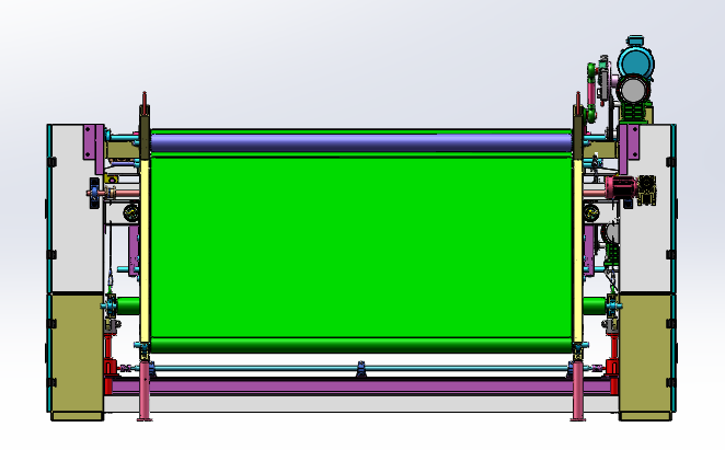 直立棉机（sw17可编辑+工程图）