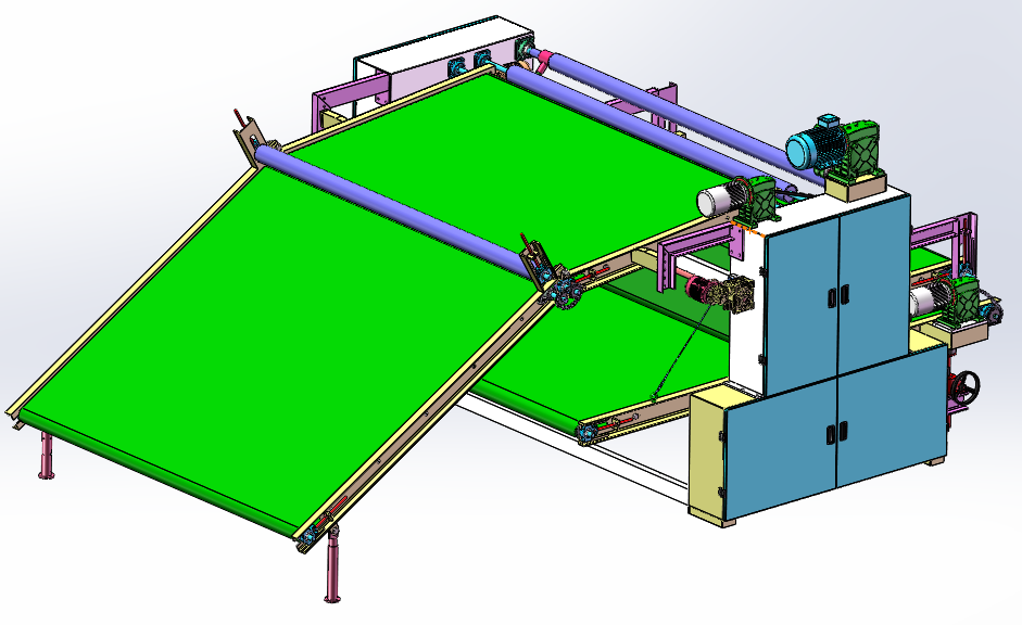 直立棉机（sw17可编辑+工程图）