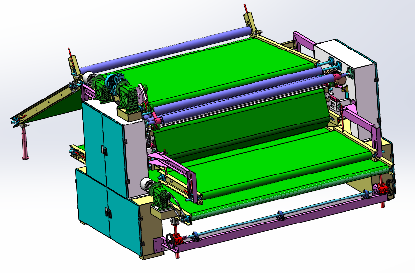 直立棉机（sw17可编辑+工程图）