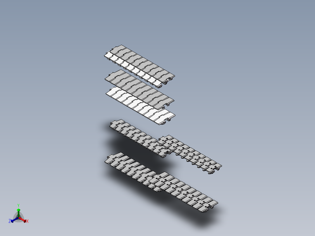 链板 880系列 8款正等轴测图