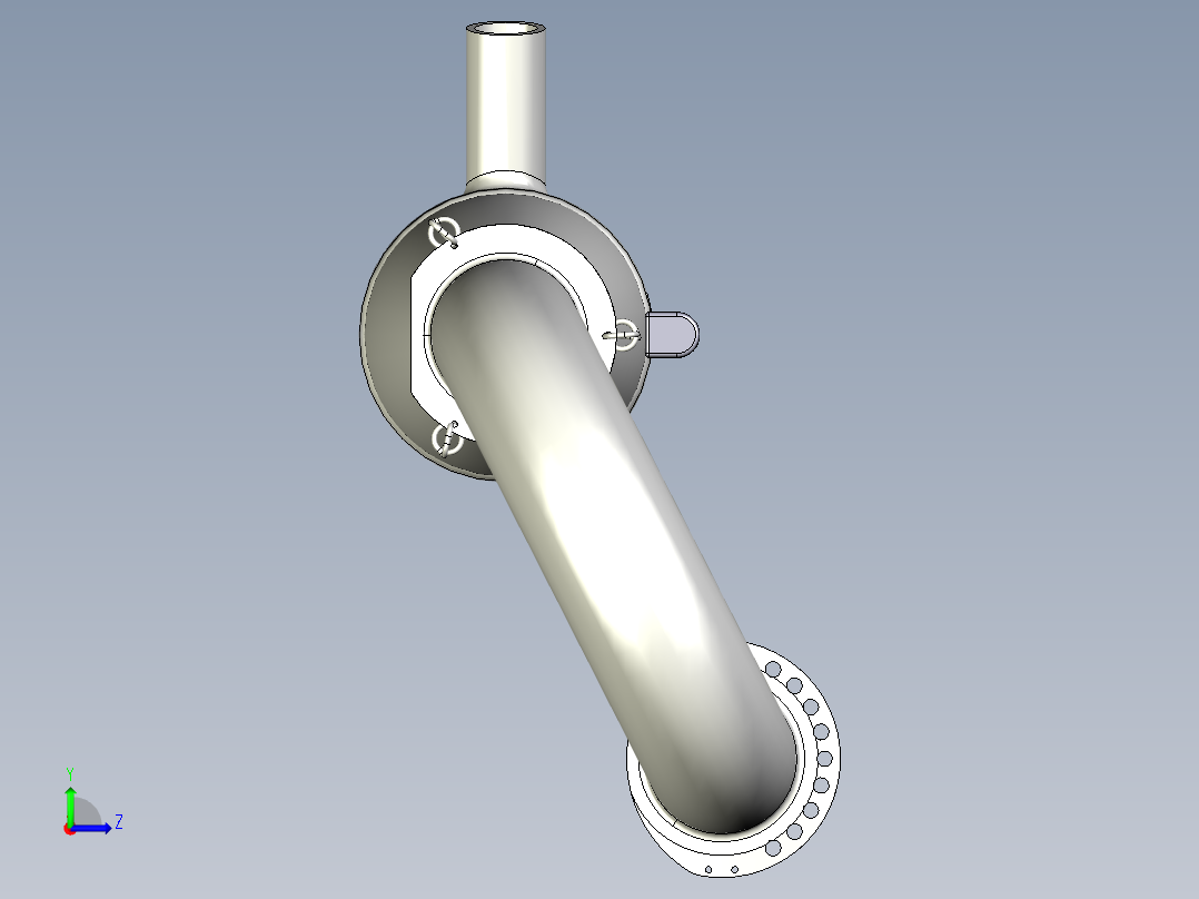 越野车调谐管道和歧管左视图