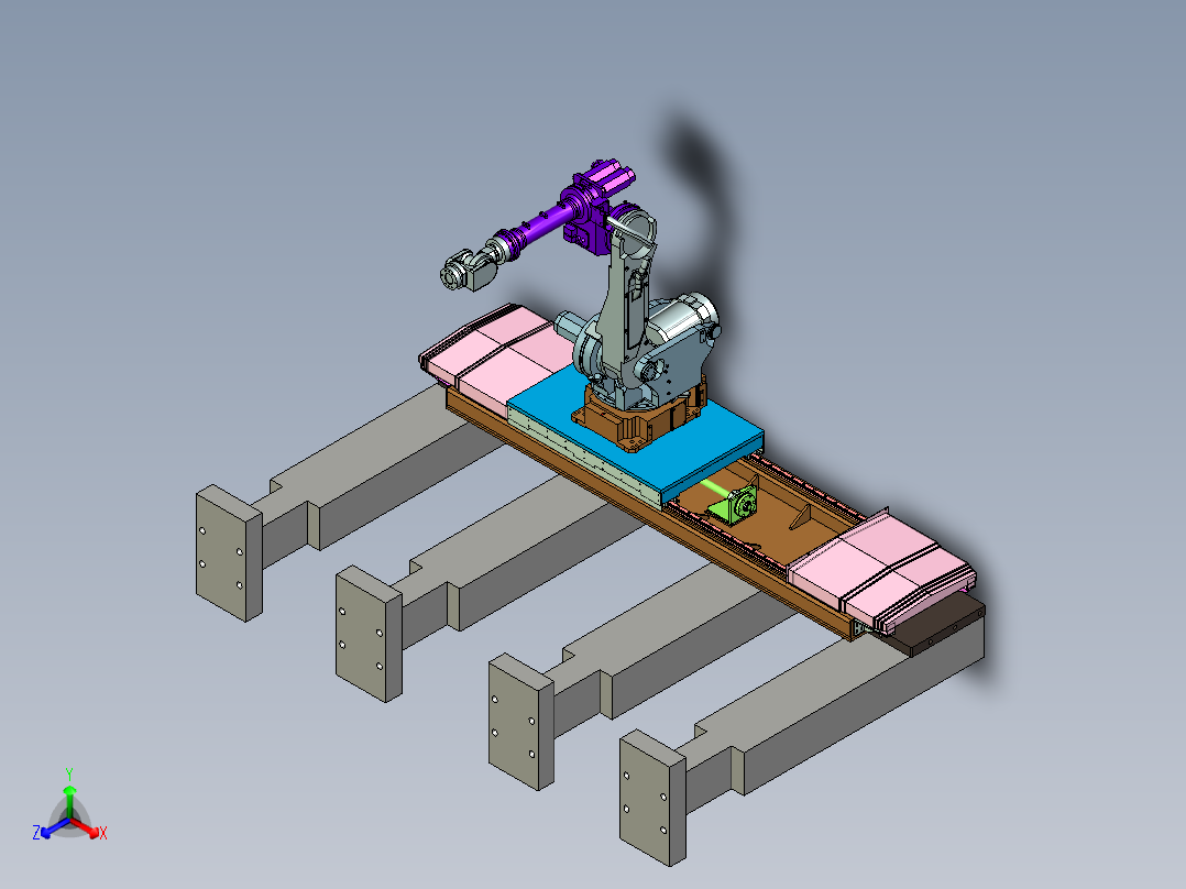 侧挂机器人第七轴设计