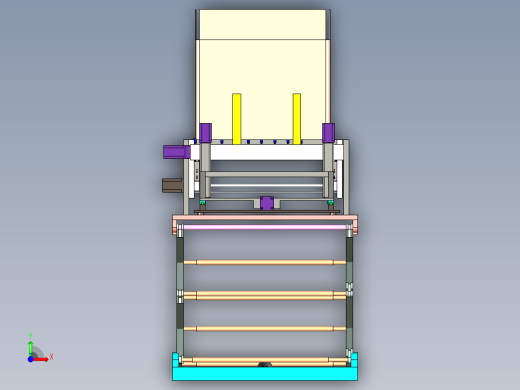 纸箱升降对中整形输送多功能平台设计前视缩略图