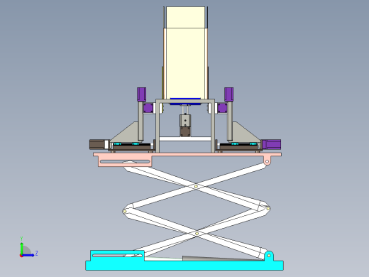 纸箱升降对中整形输送多功能平台设计左视缩略图