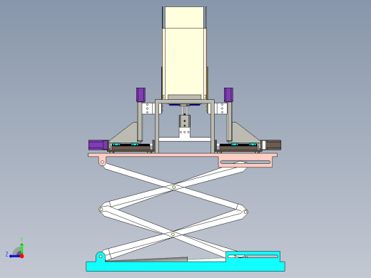 纸箱升降对中整形输送多功能平台设计右视缩略图