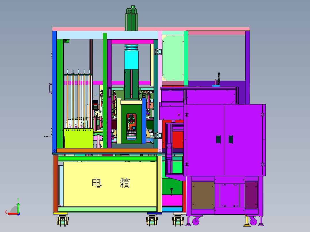 全自动水泵组装检测线后视图