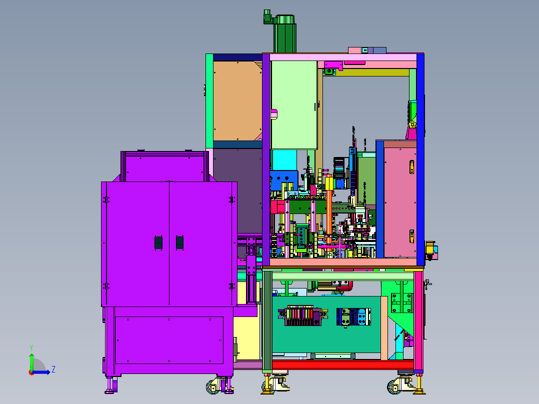 全自动水泵组装检测线左视图