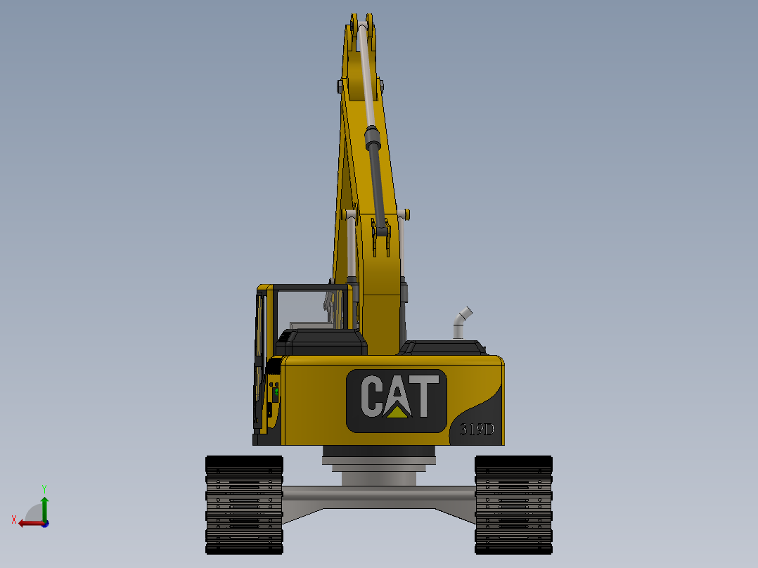 16.319D挖掘机后视图