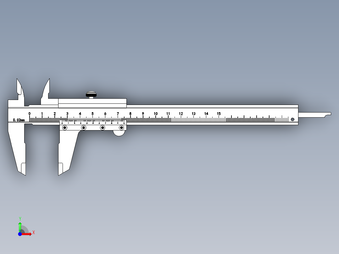 游标卡尺前视图