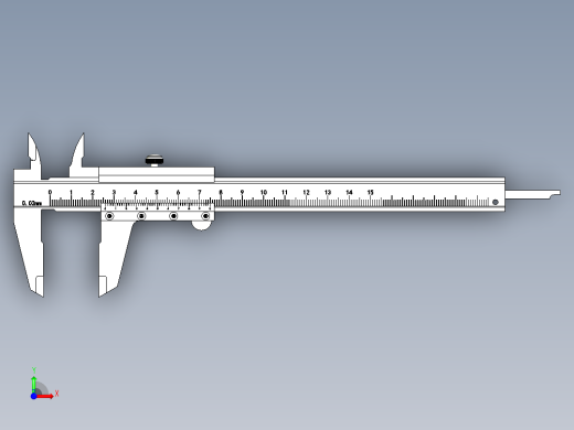 游标卡尺前视缩略图
