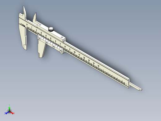游标卡尺正等轴测缩略图