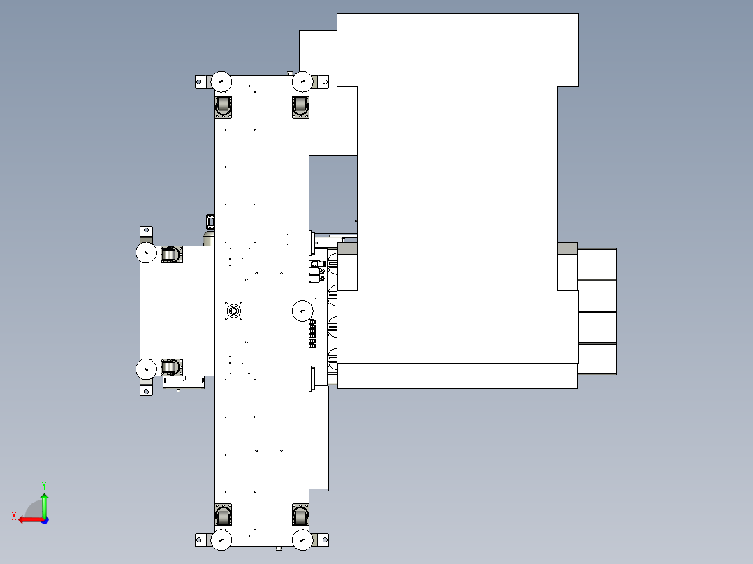 带冲压项目的4工位衬套盖后视图