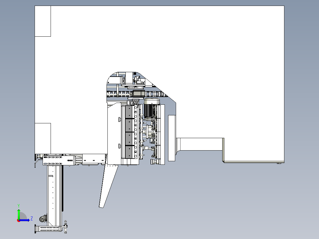 带冲压项目的4工位衬套盖左视图