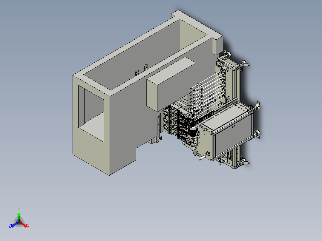 带冲压项目的4工位衬套盖正等轴测图