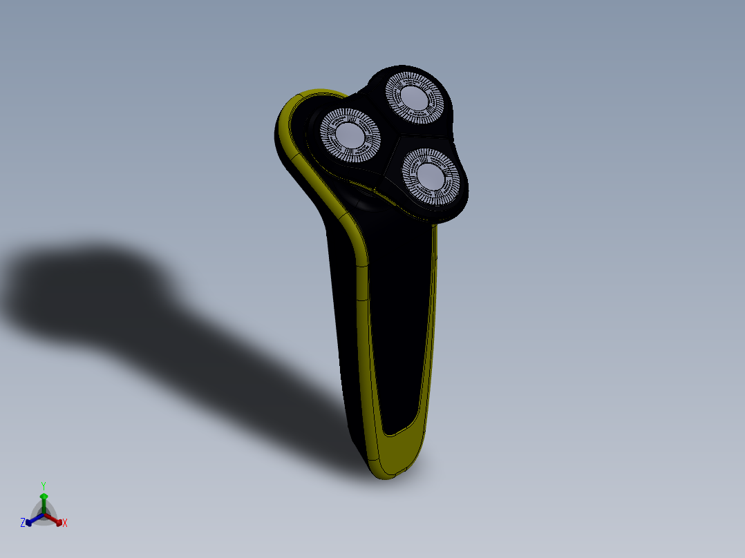 剃须刀、刮胡刀(14)正等轴测图