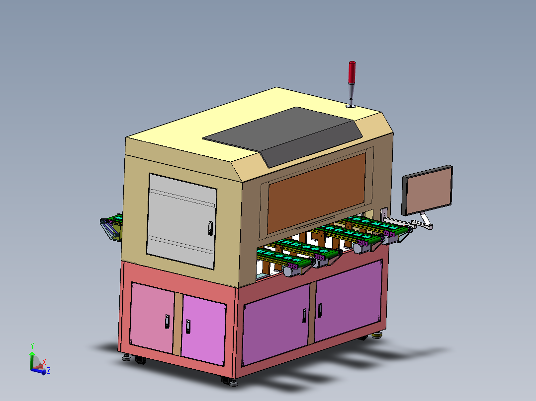 多工位对接皮带送尺寸检测机