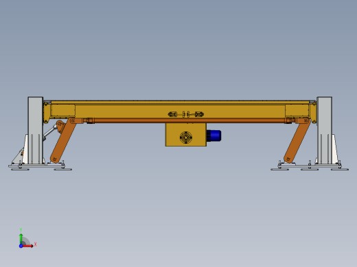 升降链条输送机组3D数模图纸 Solidworks设计前视缩略图