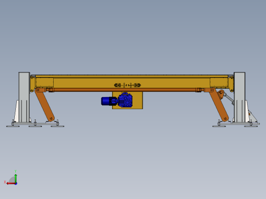 升降链条输送机组3D数模图纸 Solidworks设计后视缩略图
