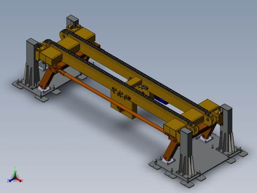 升降链条输送机组3D数模图纸 Solidworks设计正等轴测缩略图