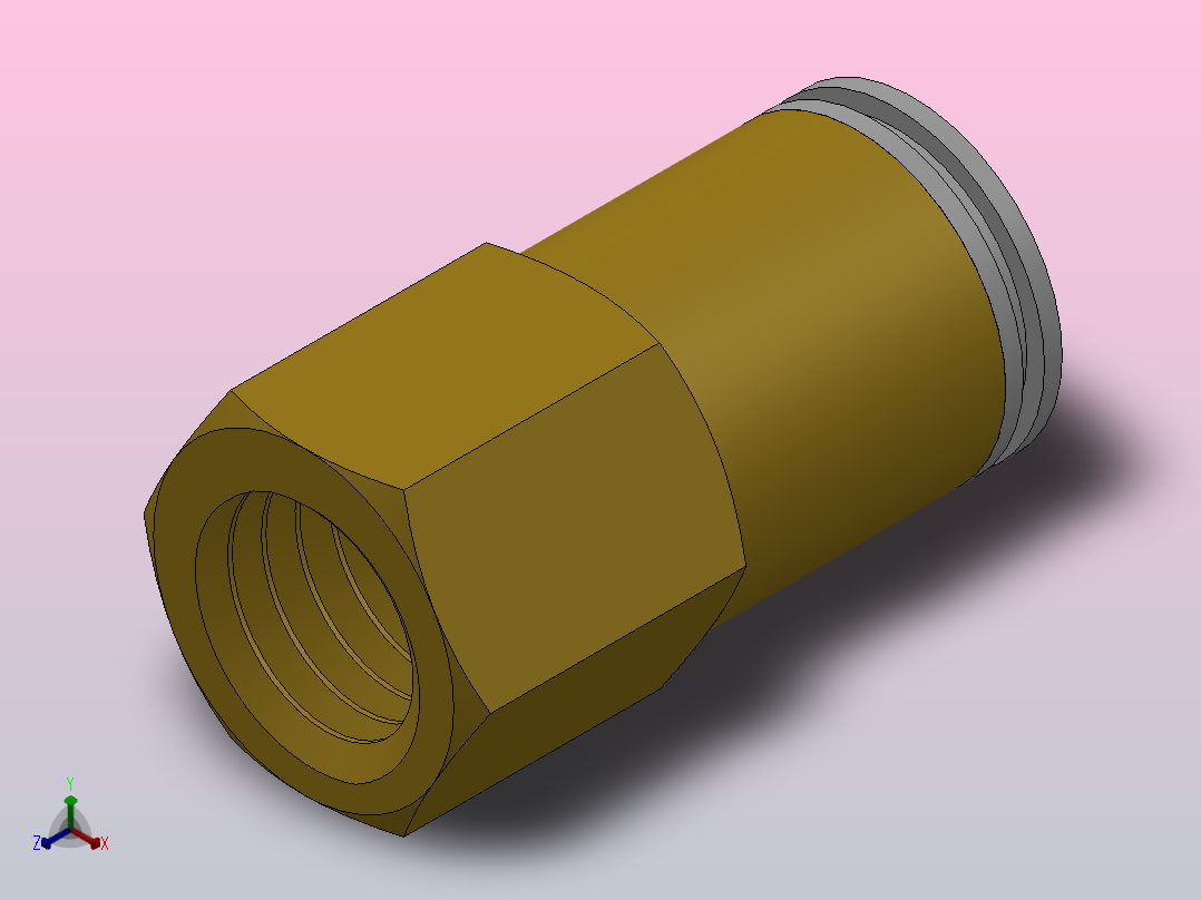 快速接头HKQ2F内螺直接头[HKQ2F10-02]主视图