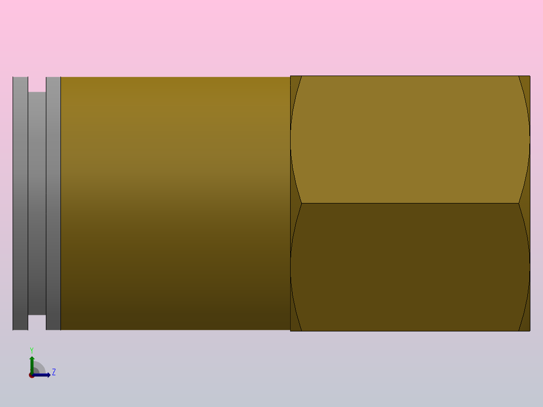 快速接头HKQ2F内螺直接头[HKQ2F10-02]左视图