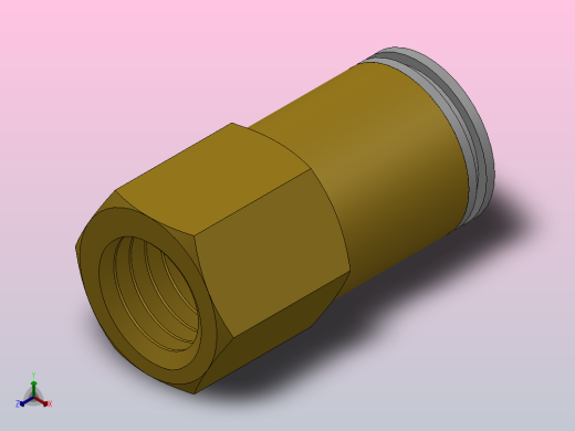 快速接头HKQ2F内螺直接头[HKQ2F10-02]正等轴测缩略图