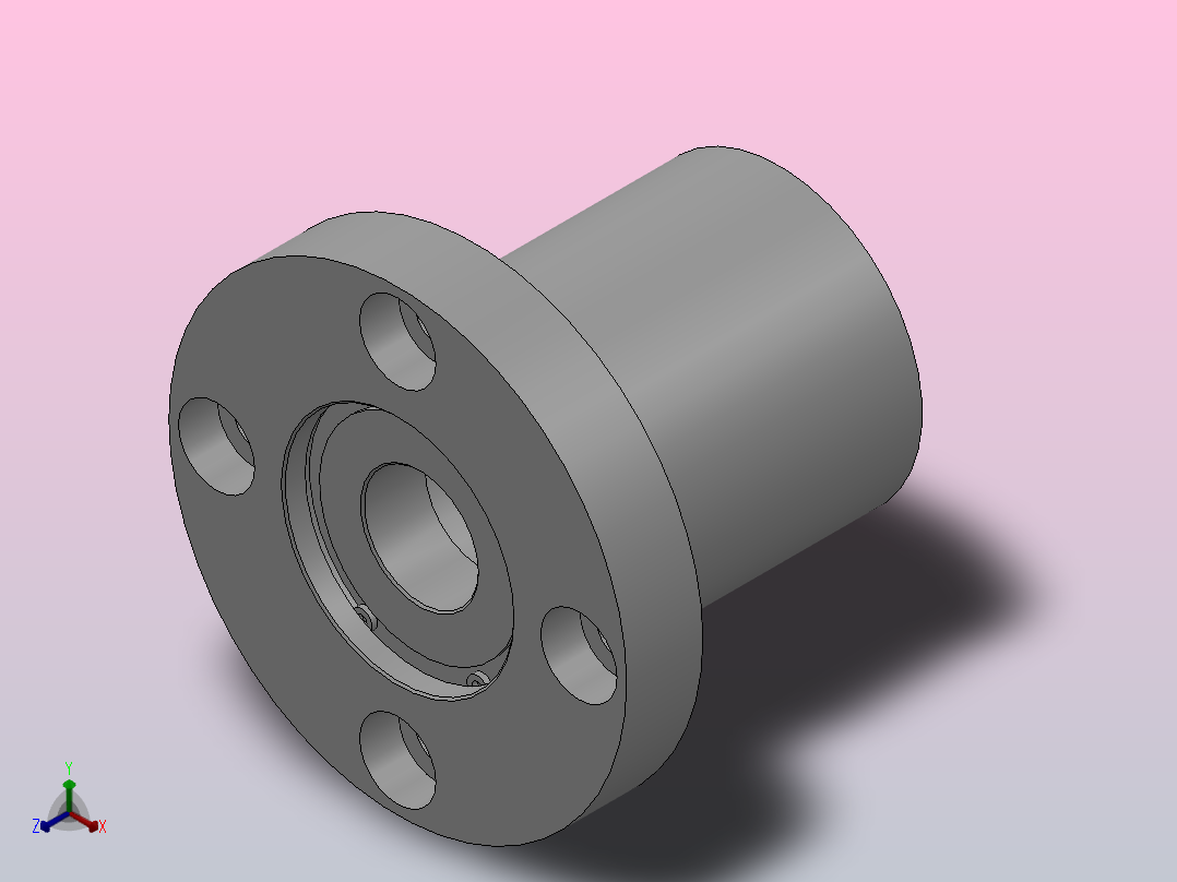 带挡圈双轴承L尺寸指定型轴承座组件_BRDLDF-6901-2Z-40-B主视图