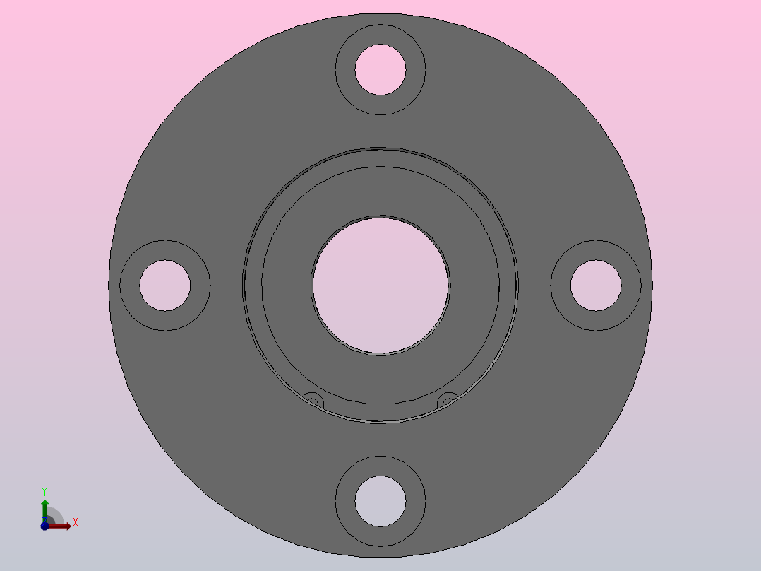 带挡圈双轴承L尺寸指定型轴承座组件_BRDLDF-6901-2Z-40-B前视图